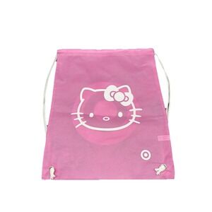 Hello Kitty Pink Mesh Drawstring Bag Target Promo NOS 2007 Sanrio Vintage